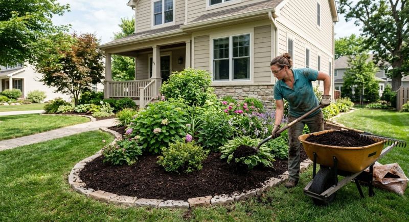 Flower Bed Mulching in Ventura County, CA